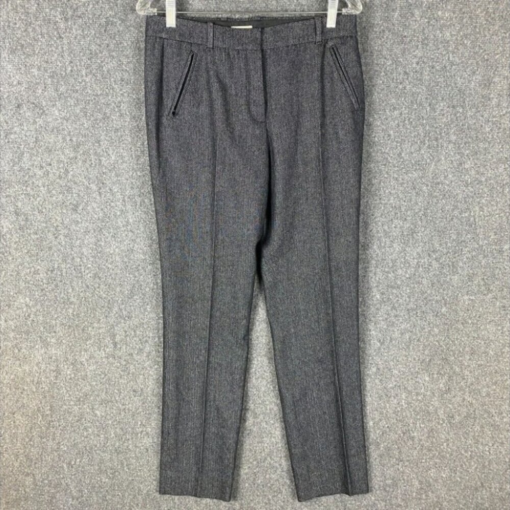 J Crew Pants Women's Size 6 Trousers Gray‎ Polyester Wool Adults Hook & Eye